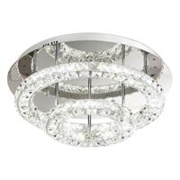 Stars of Light Kristallen plafondlampToneria 55cm 2-rings grijs - 39003