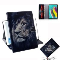 Leeuw patroon horizontale Flip lederen case voor Galaxy tab S5E T720/T725 met houder & Card slot & portemonnee