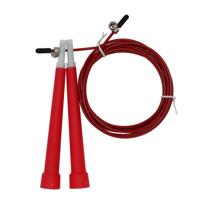 Staaldraad skipping overslaan verstelbare fitness sprong touw lengte: 3m (rood)