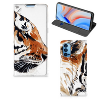 Bookcase OPPO Reno4 Pro 5G Watercolor Tiger