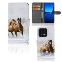 Xiaomi 13 | Telefoonhoesje | Met pasjeshouder | Paarden