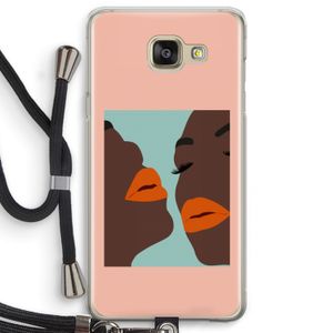 Orange lips: Samsung Galaxy A5 (2016) Transparant Hoesje met koord