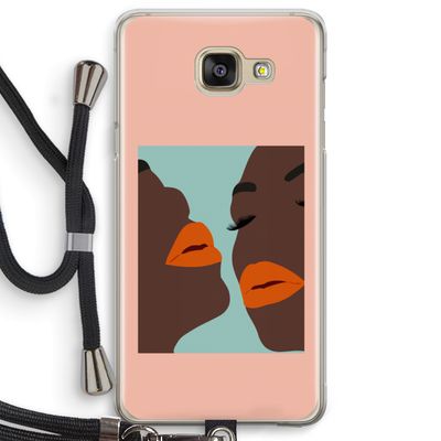 Orange lips: Samsung Galaxy A5 (2016) Transparant Hoesje met koord