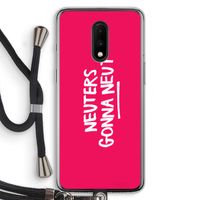 Neuters (roze): OnePlus 7 Transparant Hoesje met koord