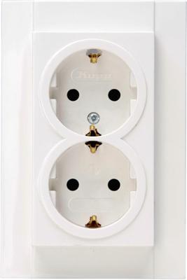 Kopp HK07 WIT inbouw stopcontact RA dubbel