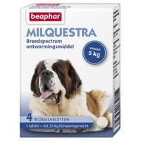 Beaphar Milquestra Ontwormingsmiddel hond (5-75 kg) 12 tabletten Beaphar Milquestra Ontwormingsmiddel hond (5-75 kg) 12 tabletten