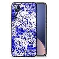 Telefoonhoesje Xiaomi 12 | 12X Angel Skull Blauw Telefoonhoesje Xiaomi 12 | 12X Angel Skull Blauw