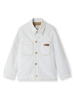 Bonpoint chemise en jean Aurele à patch logo - Bleu