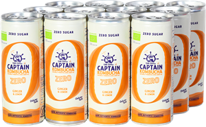 Captain Kombucha Zero Ginger Lemon (12 x 250 ml)