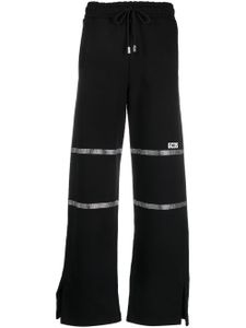 GCDS pantalon à ornements strassés - Noir