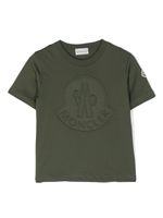 Moncler Enfant logo-embossed cotton T-shirt - Vert - thumbnail