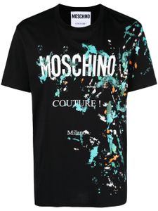 Moschino t-shirt à effet taches de peinture - Noir
