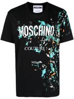 Moschino t-shirt à effet taches de peinture - Noir