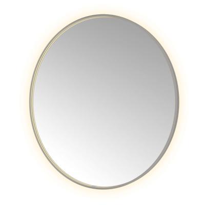 Spiegel Hotbath &MORE 120x120 cm LED-Verlichting Spiegelverwarming Rond Geborsteld Gunmetal