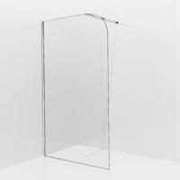 Fortifura Galeria Inloopdouche - 120x200cm - afgeronde glaswand - helder glas - wandarm - Chroom SW1245011/SW797904