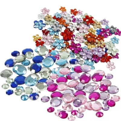 Plak diamantjes/steentjes mix - set 972 stuks - bloemen/diamanten
