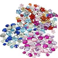 Plak diamantjes/steentjes mix - set 972 stuks - bloemen/diamanten