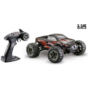 Absima Spirit Zwart, Rood Brushed 1:16 RC auto Elektro Monstertruck 4WD RTR 2,4 GHz Incl. accu en laadkabel