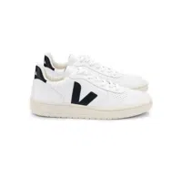 Veja V-10 Leather Extra White Black sneakers heren