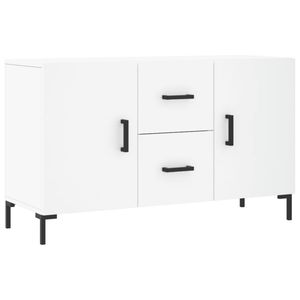 The Living Store Dressoir Modern - Hout en Metaal - 100 x 36 x 60 cm - Wit