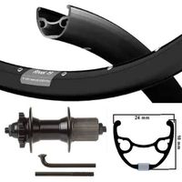 Kgs Achterwiel 27,5 inch (584) rival spaak zwart cassette 8-10 disc
