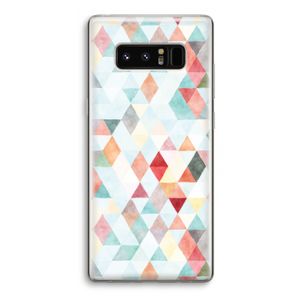 Gekleurde driehoekjes pastel: Samsung Galaxy Note 8 Transparant Hoesje