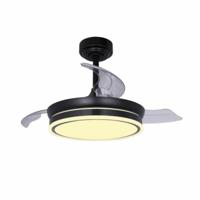 Plafondventilator CristalRecord 85-065-46-180 Zwart 45 W Ø 92 cm