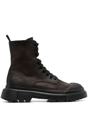 Hogan bottines Anfibio en cuir - Marron