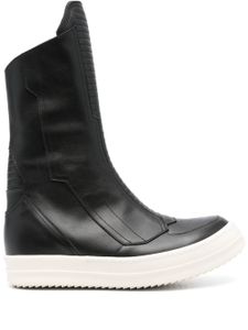 Rick Owens bottines matelassées en cuir - Noir