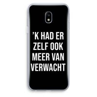 Meer verwacht - Zwart: Samsung Galaxy J3 (2017) Transparant Hoesje