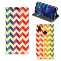 Huawei Y7 hoesje Y7 Pro (2019) Hoesje met Magneet Zigzag Multi Color - thumbnail