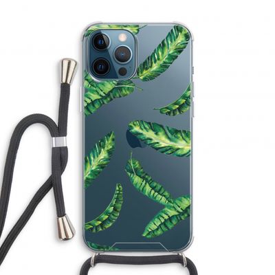 Lange bladeren: iPhone 12 Pro Transparant Hoesje met koord