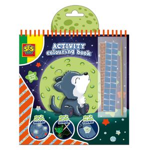 SES Creative Doe kleurboek glow in the dark 3 in 1