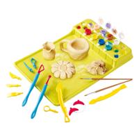 Playgo beeldhouwen kleiset met verf en accessoires - 20dlg.