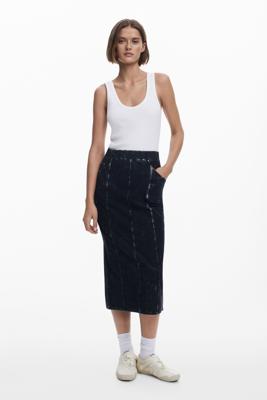 Gecombineerde midi-jurk - BLACK - M