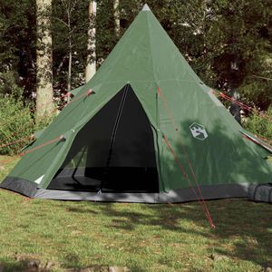 Tent 4-persoons 367x367x259 cm 185T taft groen