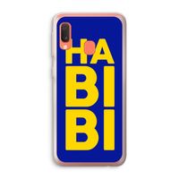 Habibi Blue: Samsung Galaxy A20e Transparant Hoesje