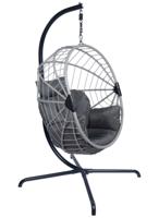 Hangstoelset Egg Luxe Grey - Grijs - 160 kg - Tropilex