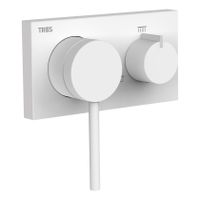 Douchekraan Tres 3V | Inbouw | Mengkraan | Excl.Inbouwdeel | 3-weg | Rond | Wit mat
