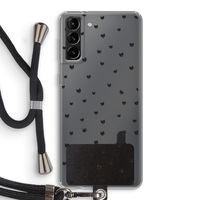 Kleine kattenkopjes: Samsung Galaxy S21 Plus Transparant Hoesje met koord