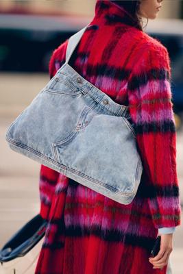 Grote denim tas - BLUE - U