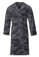 Camouflage badjas grijs - met capuchon - Vossen - thumbnail