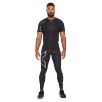 2XU Core Compression hardloopshirt korte mouw Black/Silver heren