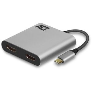 USB-C naar HDMI voor 2 monitoren MST Adapter