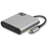 USB-C naar HDMI voor 2 monitoren MST Adapter - thumbnail