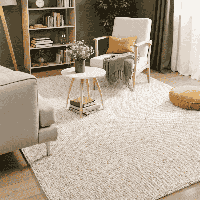 Vloerkleed Rocco Creme 240x340 Cm Laagpolig Elle Decoration - Dekbed-Discounter.nl