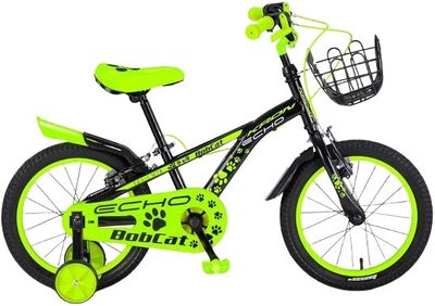 Kron Bobcat 16 Inch 25,4 cm Jongens V Brakes Zwart/Groen Kron Bobcat 16 Inch 25,4 cm Jongens V Brakes Zwart/Groen