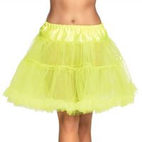 Dames Petticoat De Luxe Neon Geel - thumbnail