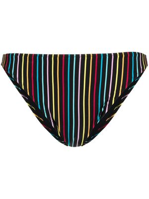 Solid & Striped bas de bikini The Elsa à fines rayures - Noir