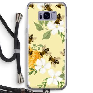 No flowers without bees: Samsung Galaxy S8 Transparant Hoesje met koord